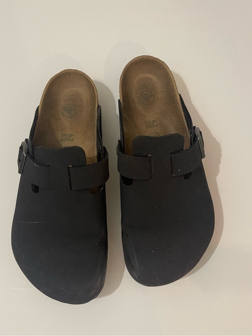 Birkenstock Black Slip-On Clog with Buckle Strap